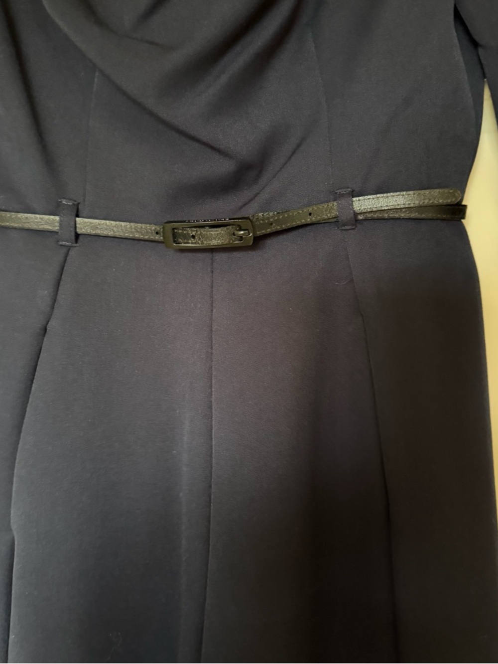 Black Halo Jackie-O 3/4 sleeve jumpsuit (navy, size 4) - Picture 8 of 16
